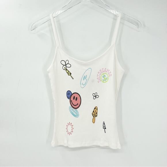 NWT Daydreamer Dreamscape Graphic Print Tank Top L White - Picture 5 of 9